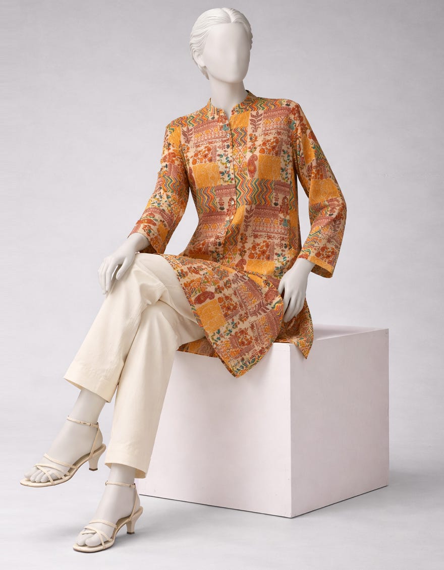 MULTICOLOR LAWN PRINTED UNSTITCHED 1PC