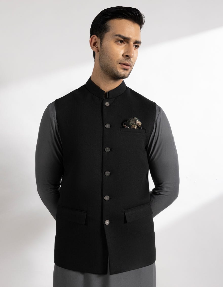 DARK GREY SUITING WAISTCOAT