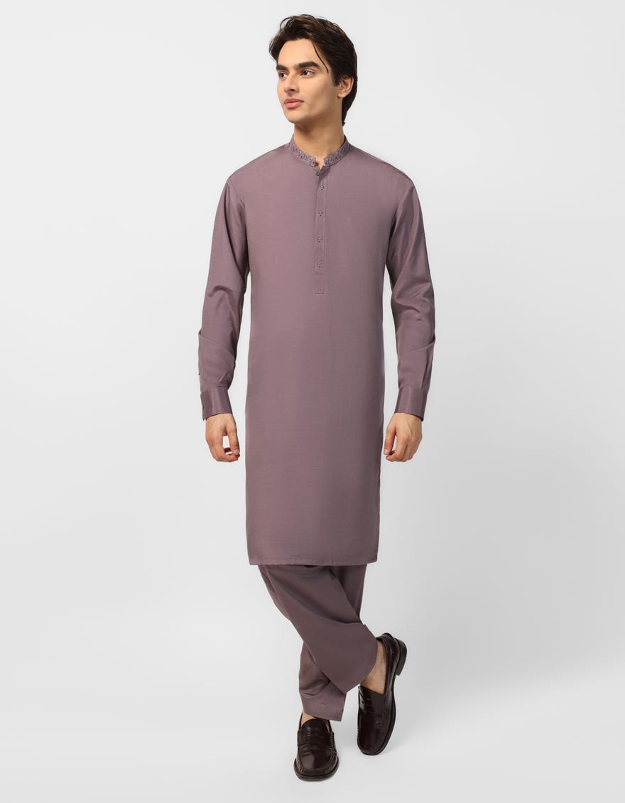 PURPLE CASUAL KAMEEZ SHALWAR