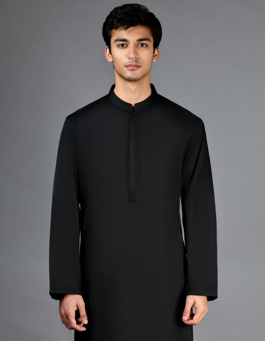 Black Plain Kameez Shalwar
