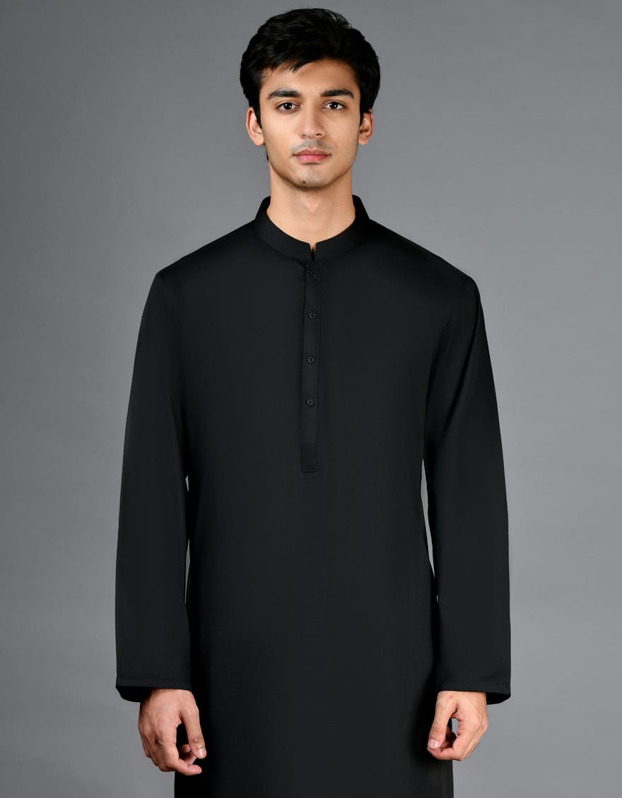 BLACK BLENDED CASUAL KAMEEZ SHALWAR