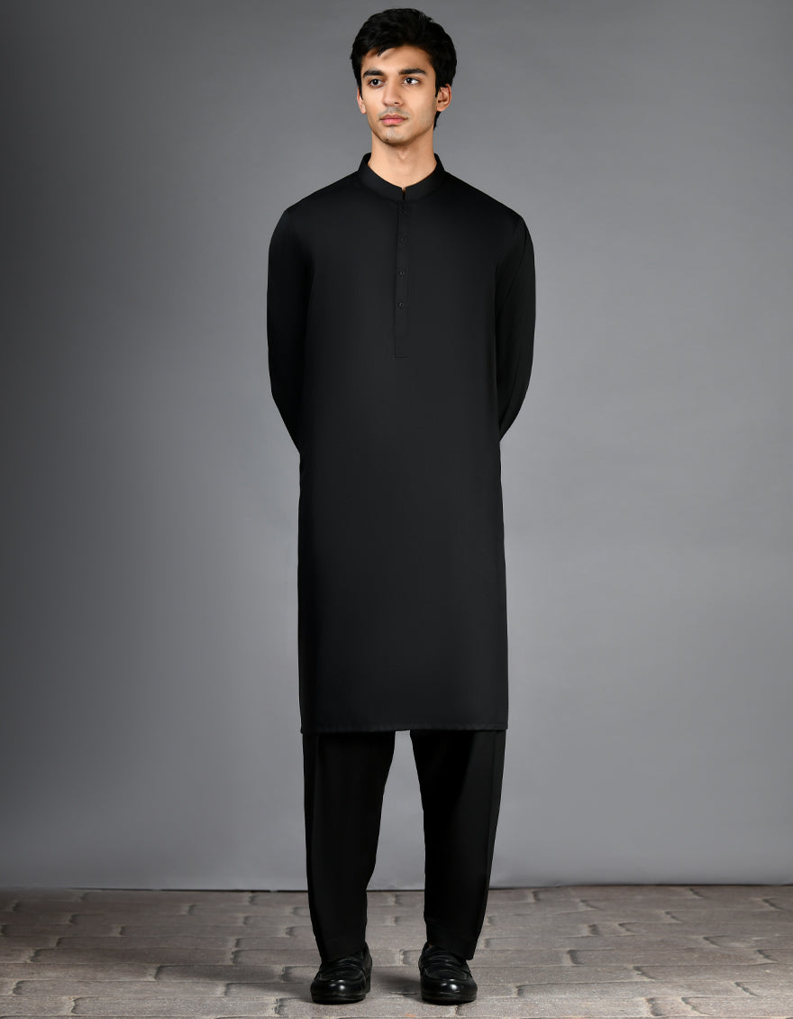 Black Plain Kameez Shalwar