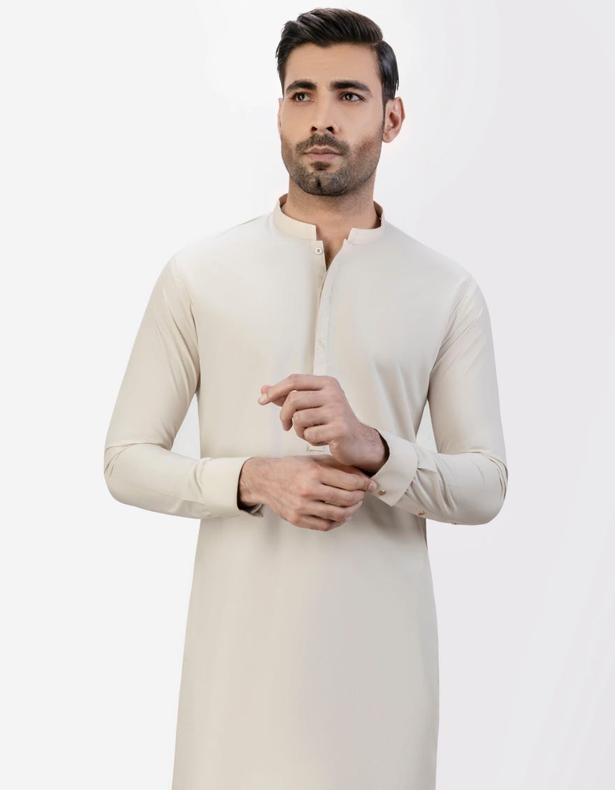 CREAM BLENDED KAMEEZ SHALWAR | JJKS-S-32742