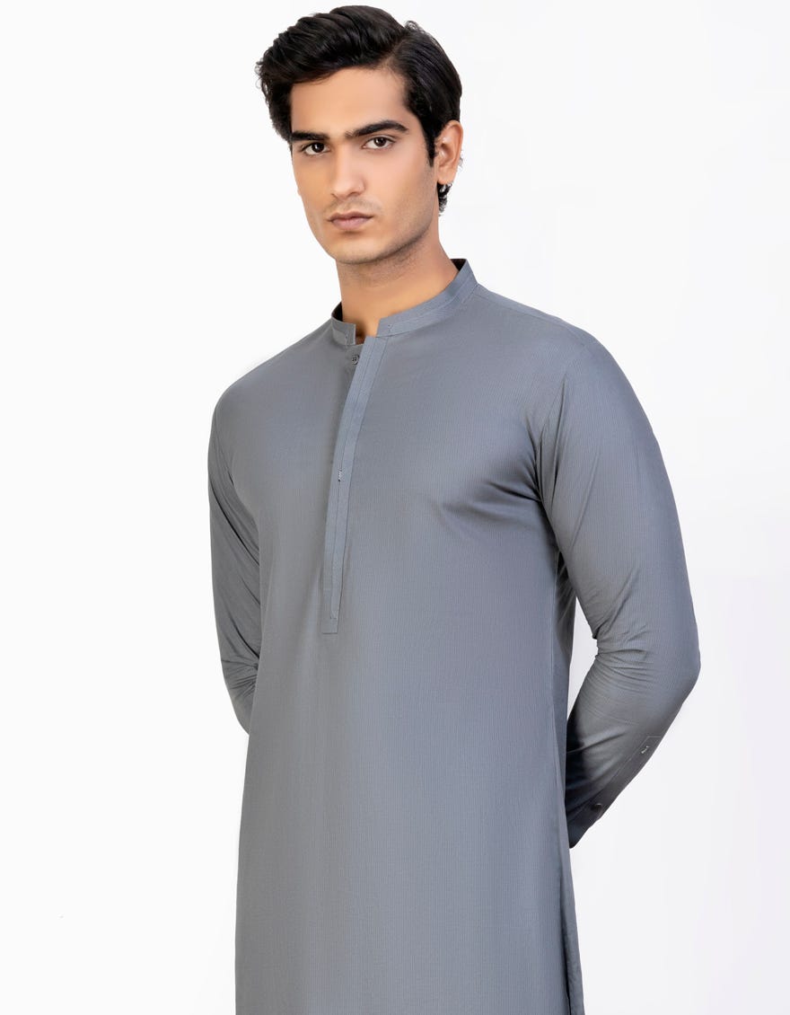 Greyish Green Cotton Men's Kurta Pajama | Jjkp-S-32761