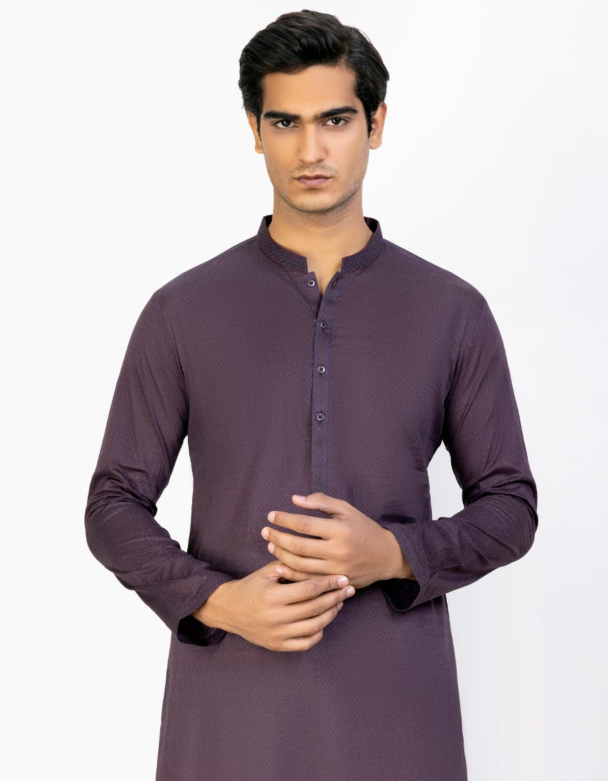 Maroon Cotton Men's Kurta | Jjk-S-32780