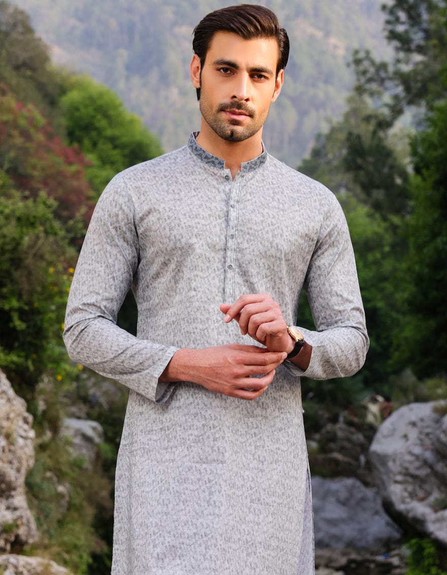 SAGE GREEN COTTON KURTA | JJK-S-32782