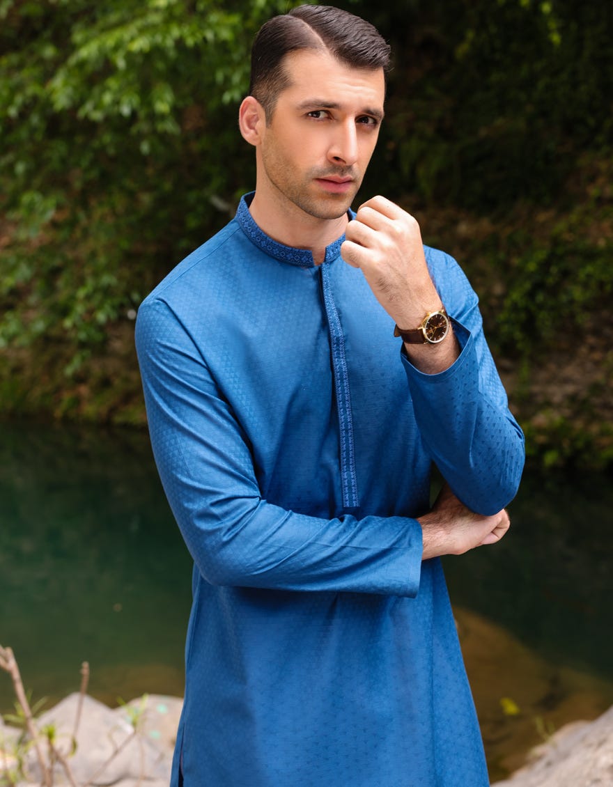 Multicolor Cotton Men's Kurta | Jjk-S-32803