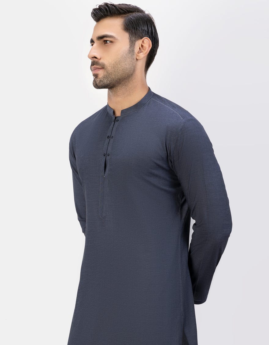 Blue Men's Kurta | Jjk-S-32804