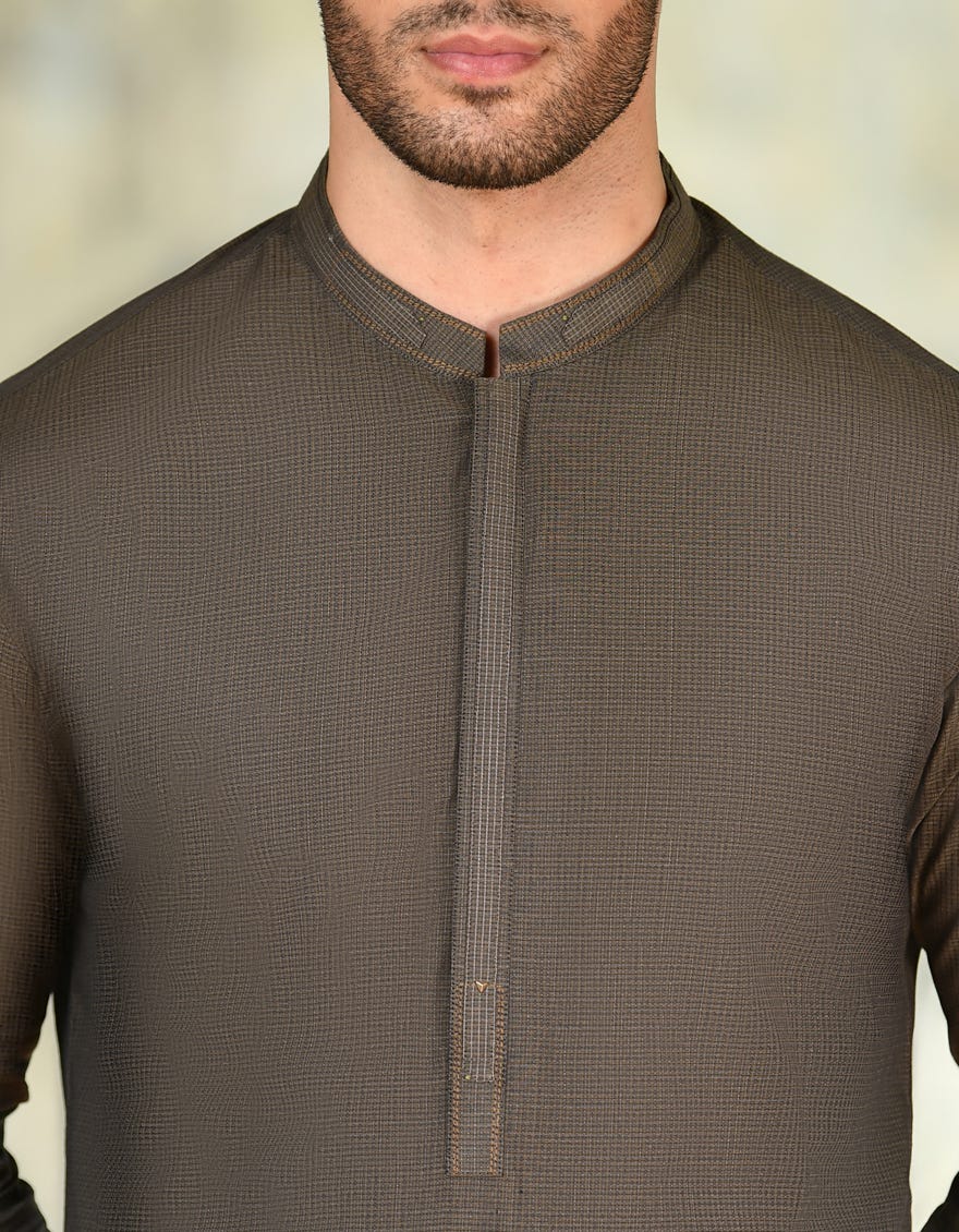 Rust Color Pj RUST BROWN COTTON KURTA PAJAMA | JJKP-A-32925 – J.