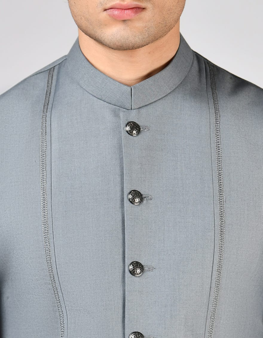 GREY PLAIN WAISTCOAT