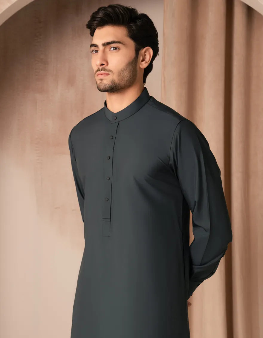 DARK GREEN CASUAL JUBBA