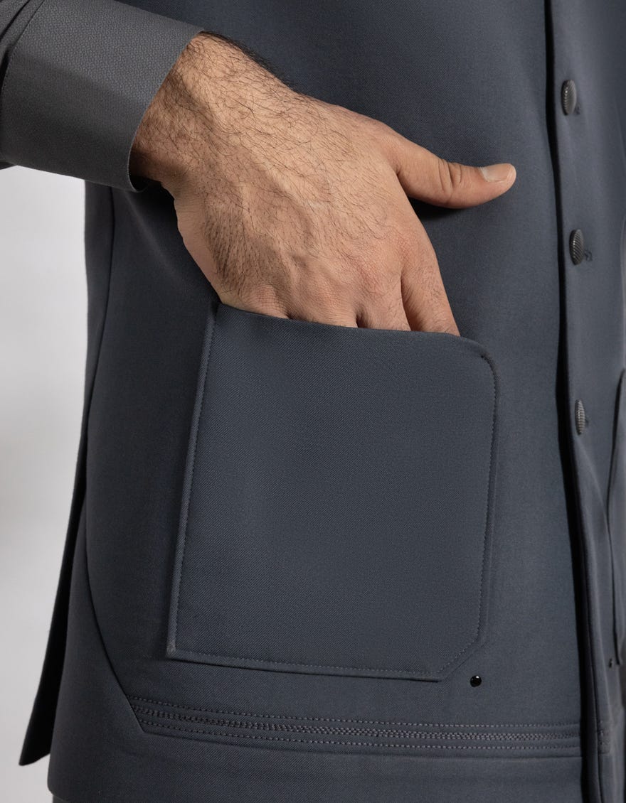 BLUISH GREY SUITING WAISTCOAT