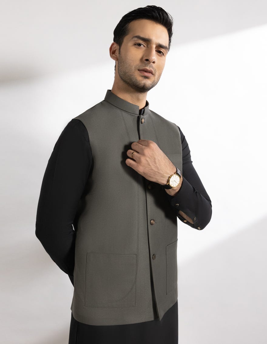 GREEN SUITING WAISTCOAT
