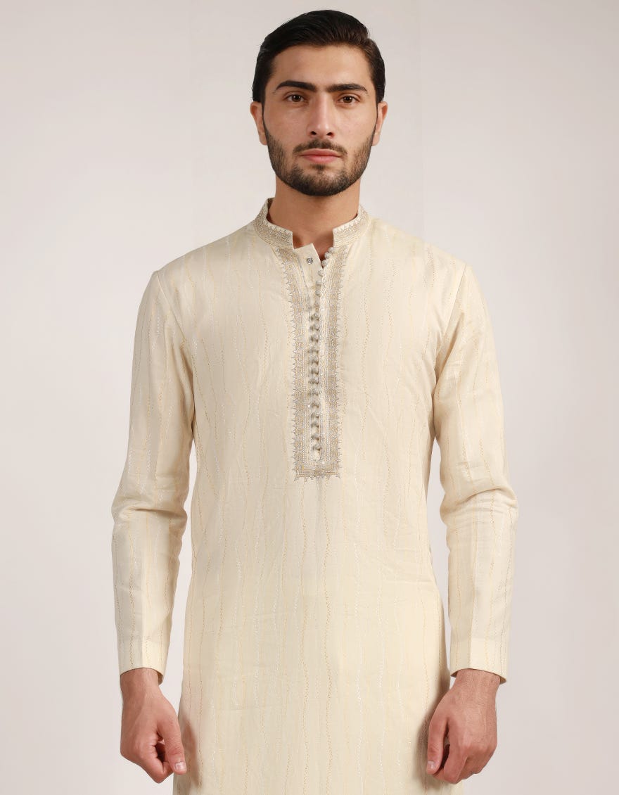 CREAM FORMAL KURTA