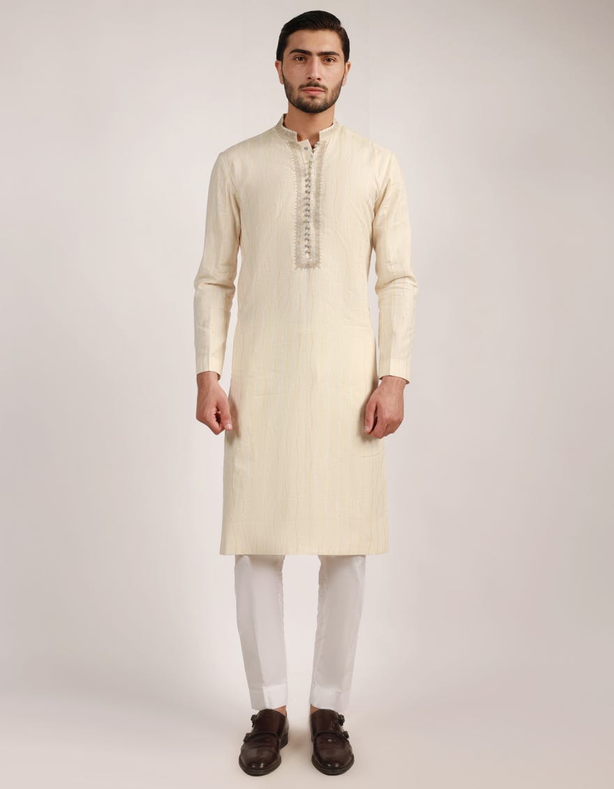 CREAM FORMAL KURTA