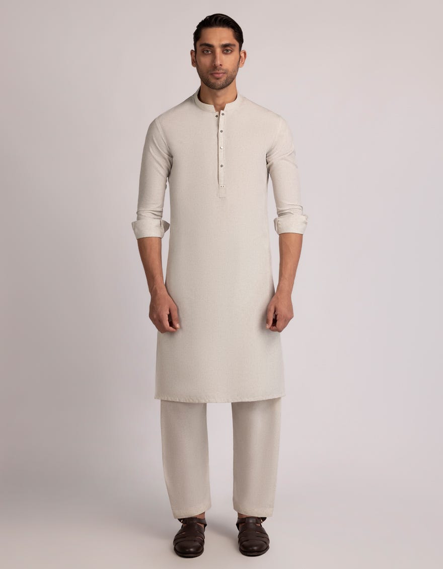 CREAM KURTA TROUSERS