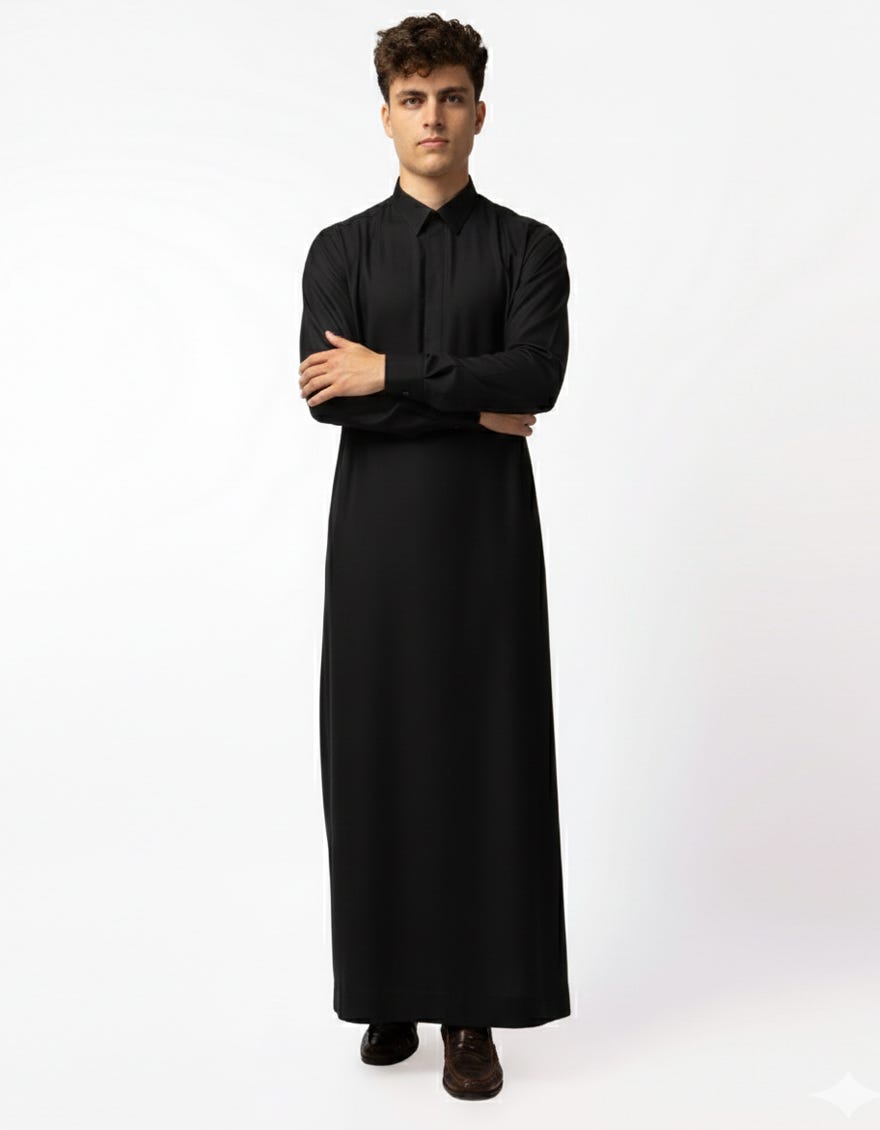 BLACK CASUAL JUBBA