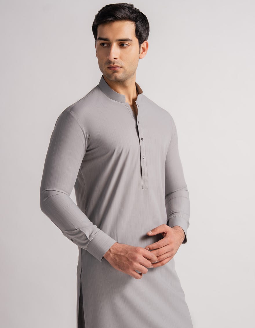 GREY CASUAL KURTA TROUSERS
