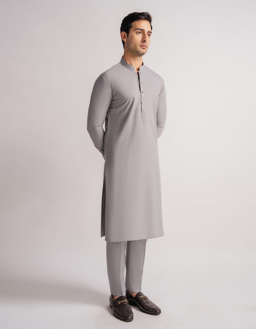 GREY CASUAL KURTA TROUSERS