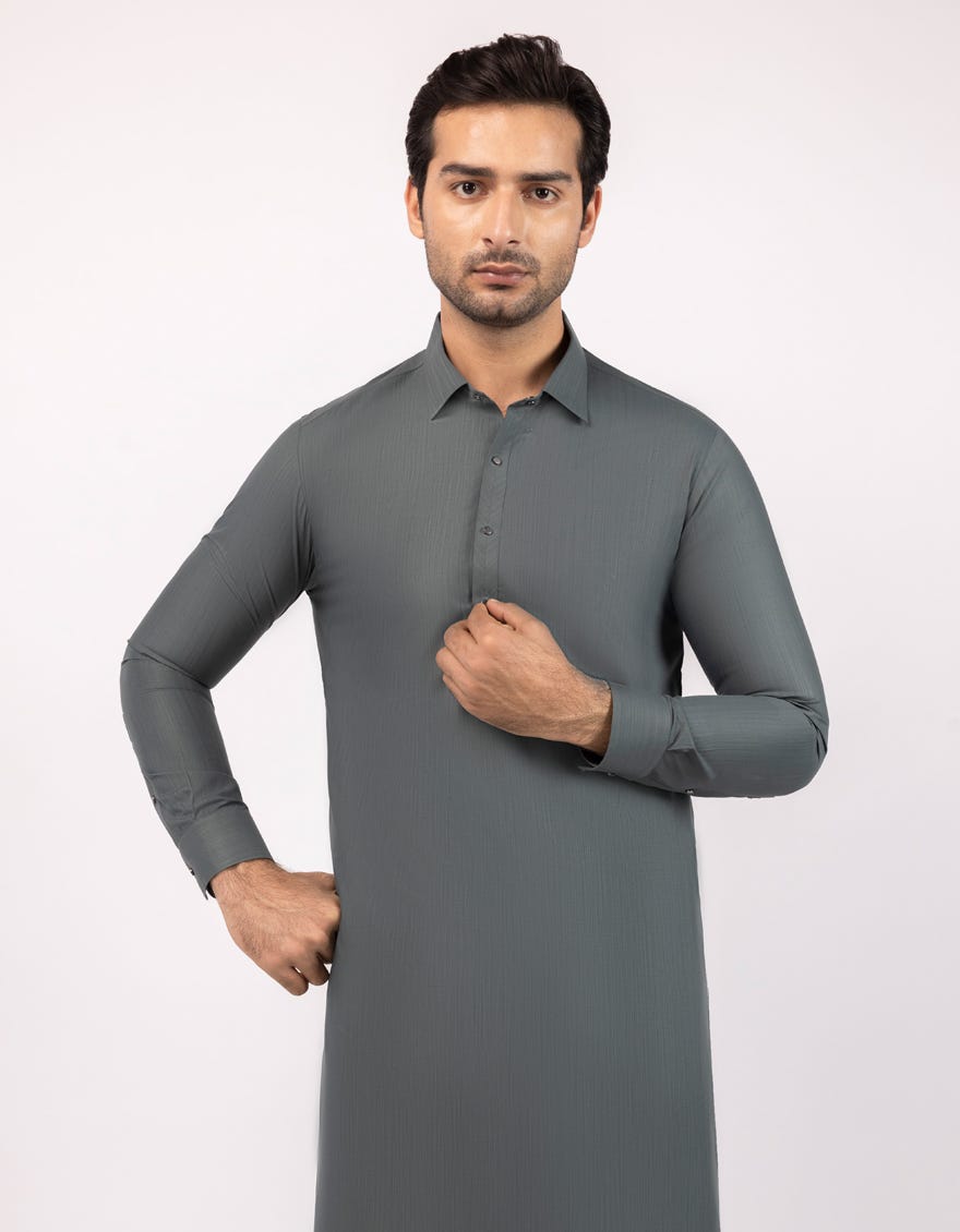 DARK GREEN PLAIN KAMEEZ SHALWAR