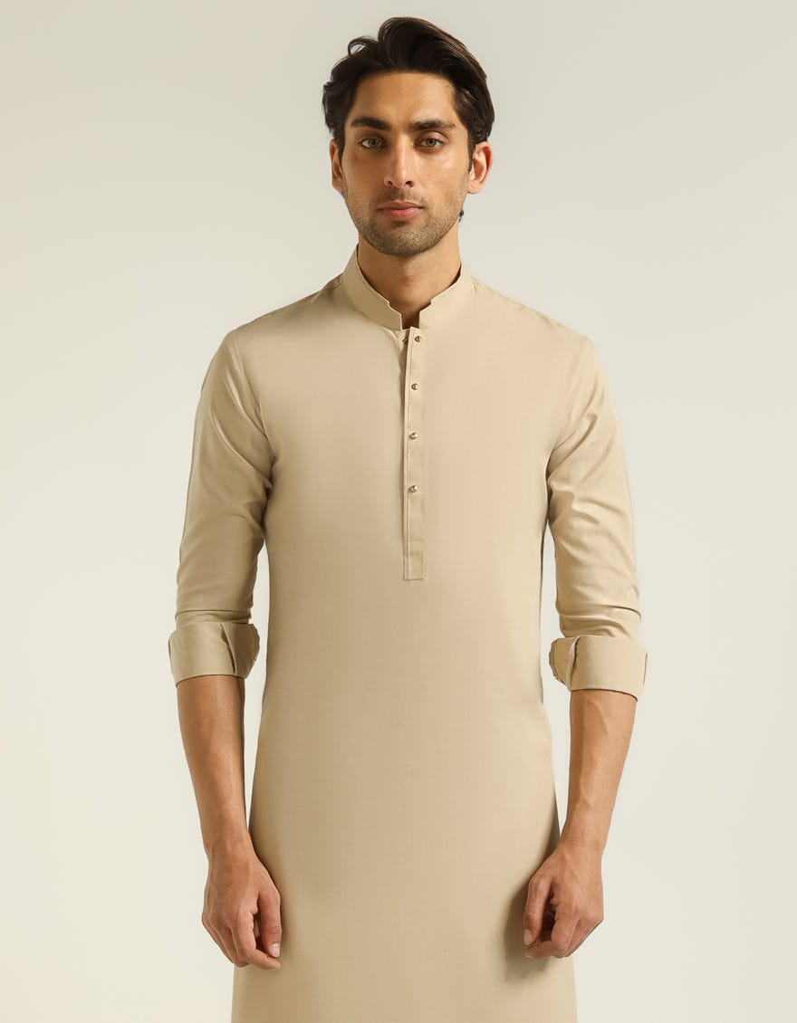 BEIGE CASUAL KURTA TROUSERS