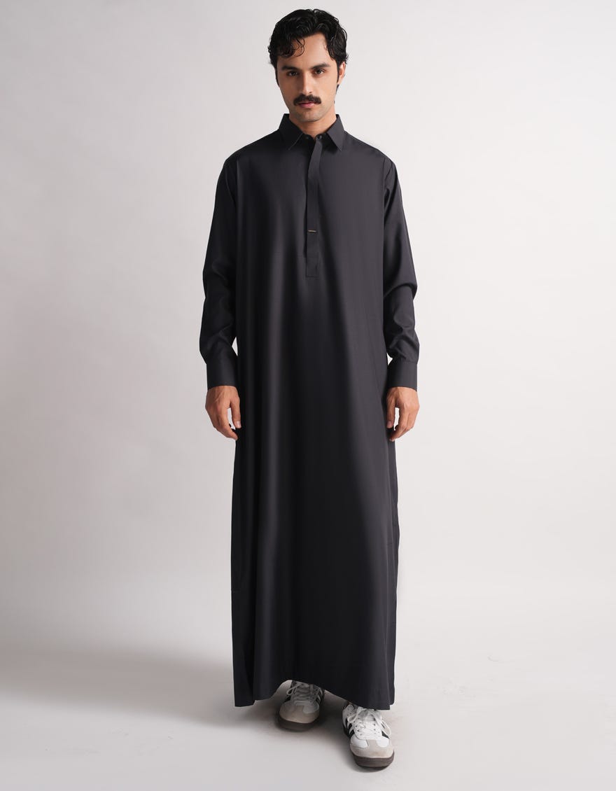 CHARCOAL PLAIN JUBBA