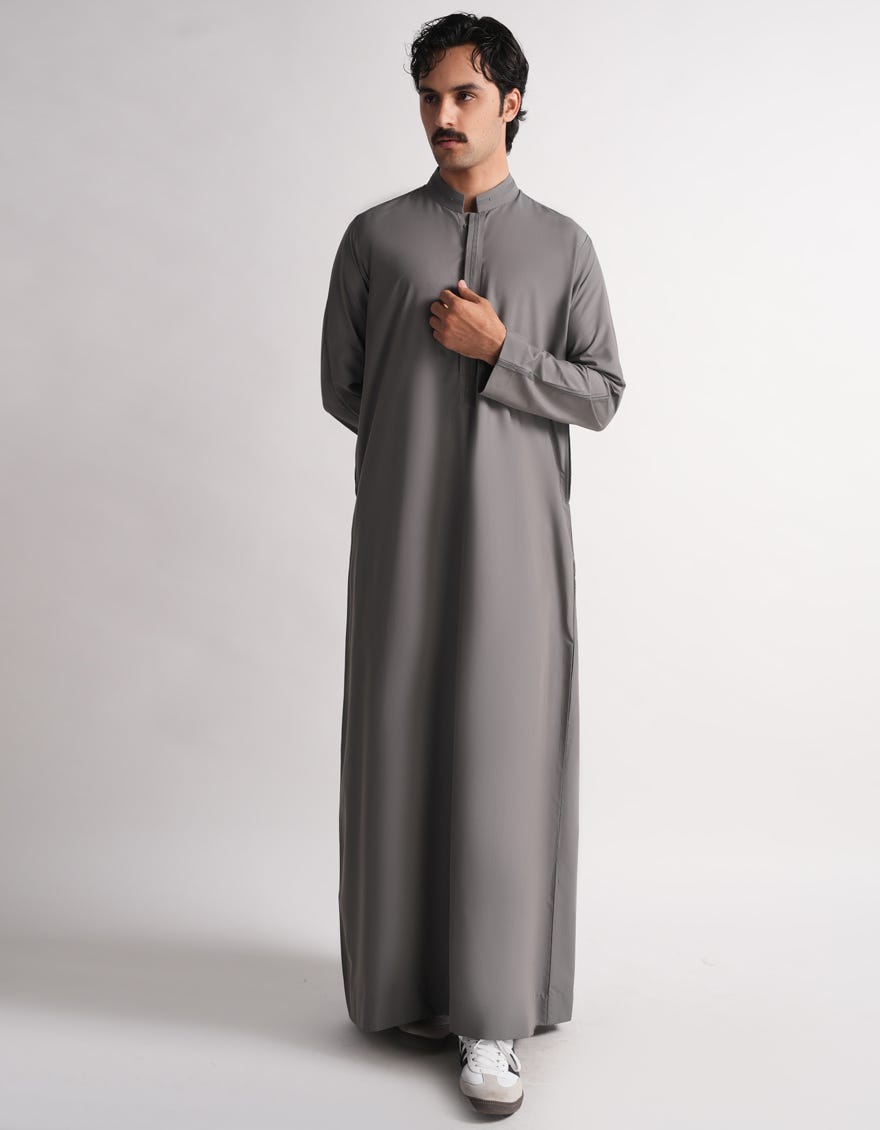 GREY CASUAL JUBBA