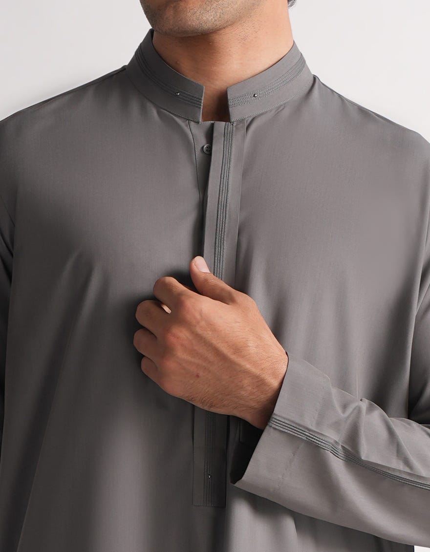 GREY CASUAL JUBBA