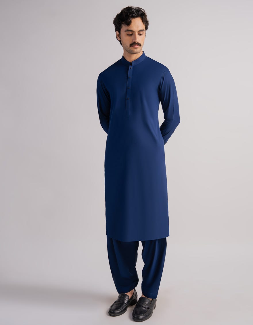 BLUE CASUAL KAMEEZ SHALWAR