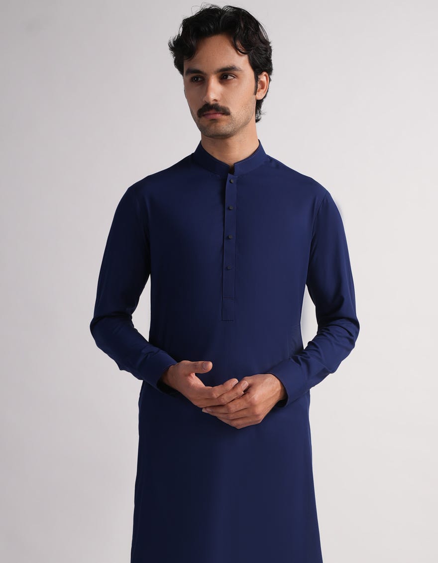 BLUE CASUAL KAMEEZ SHALWAR