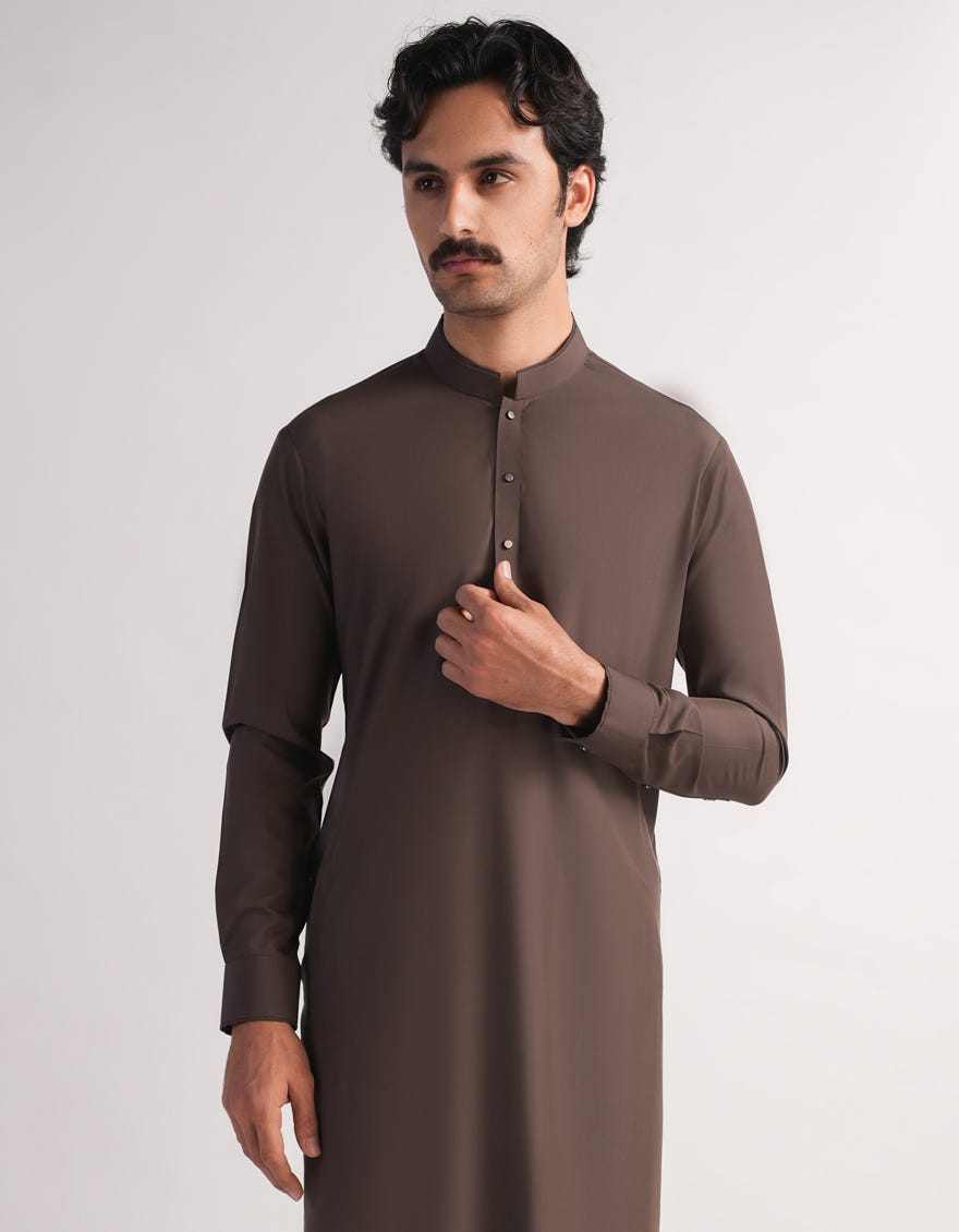 BROWN CASUAL KURTA TROUSERS