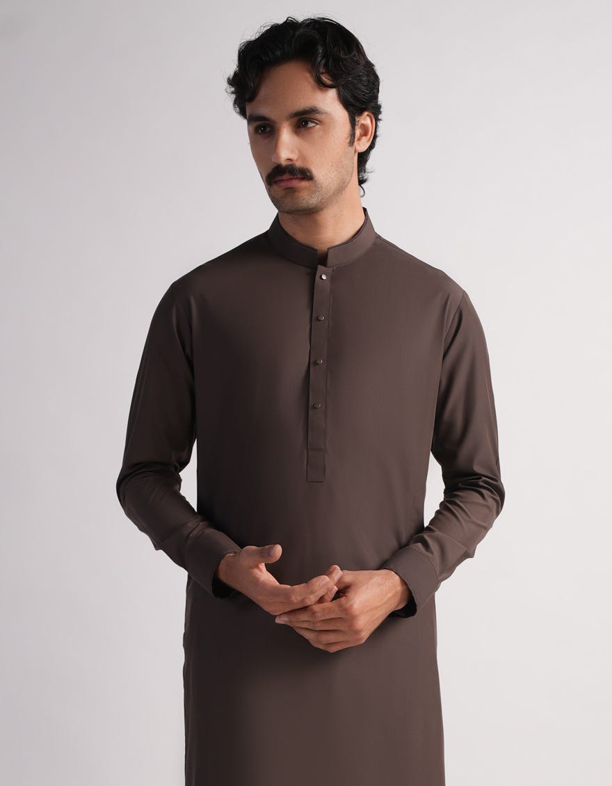BROWN CASUAL KAMEEZ SHALWAR