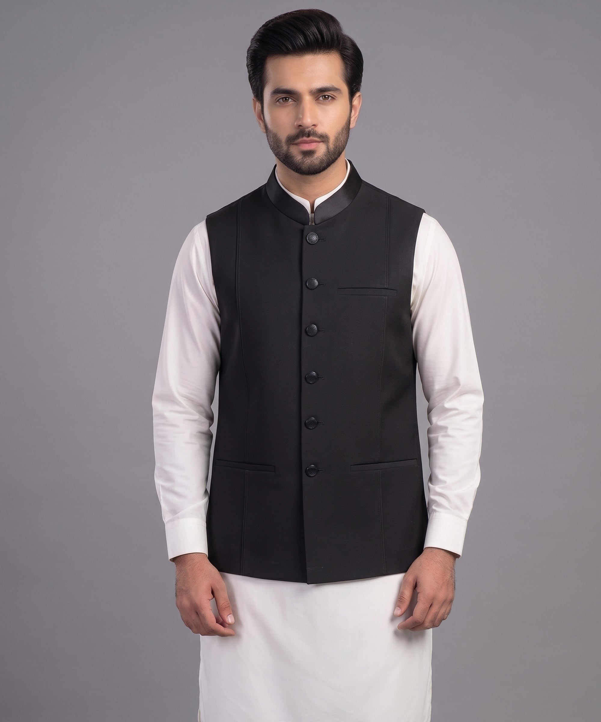 CHARCOAL GREY FORMAL WAISTCOAT
