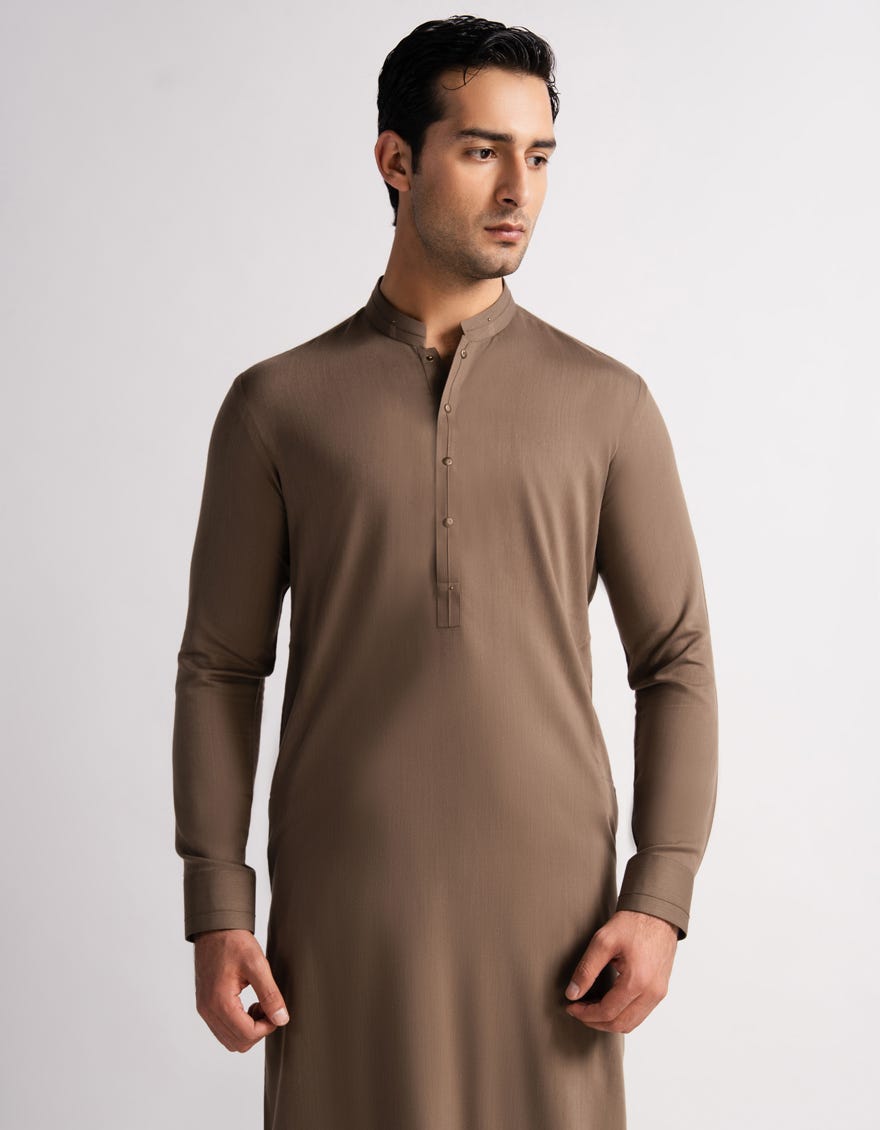 BROWN CASUAL KAMEEZ SHALWAR
