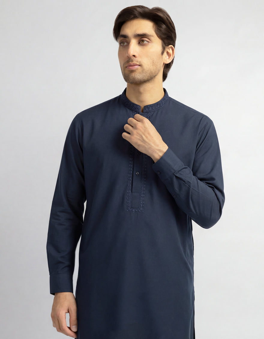 TEAL BLUE CASUAL KURTA TROUSERS