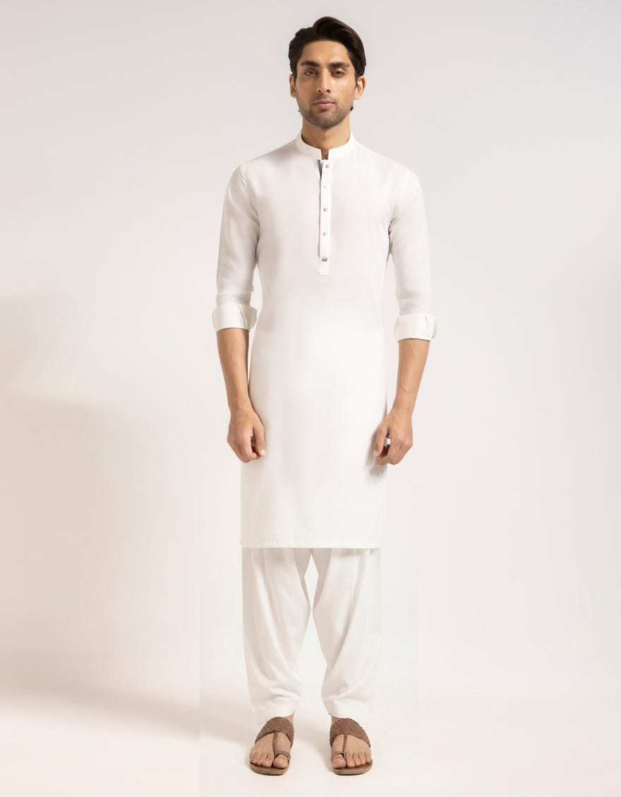 OFF WHITE CASUAL KAMEEZ SHALWAR