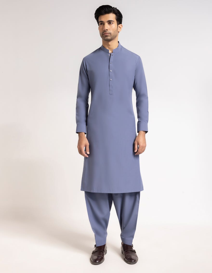 PIGEON BLUE CASUAL KAMEEZ SHALWAR