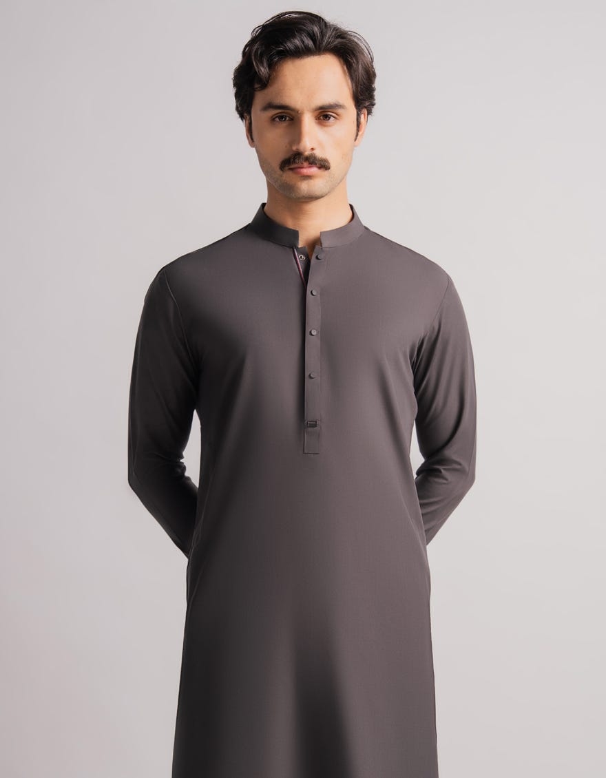 DEEP GREY CASUAL KAMEEZ SHALWAR