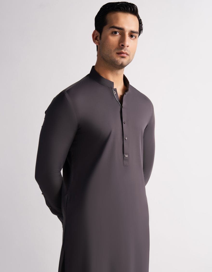 DEEP GREY CASUAL KAMEEZ SHALWAR