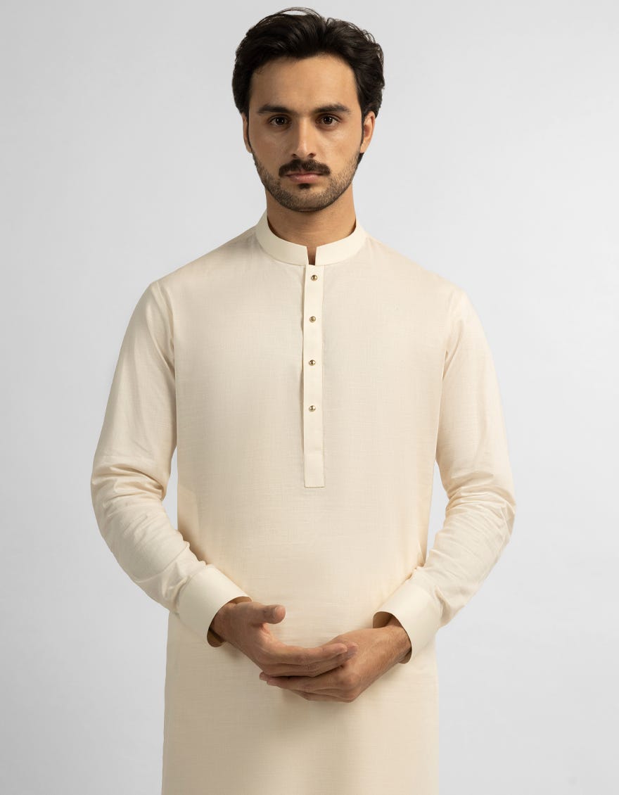 FAWN COTTON CASUAL KURTA TROUSERS