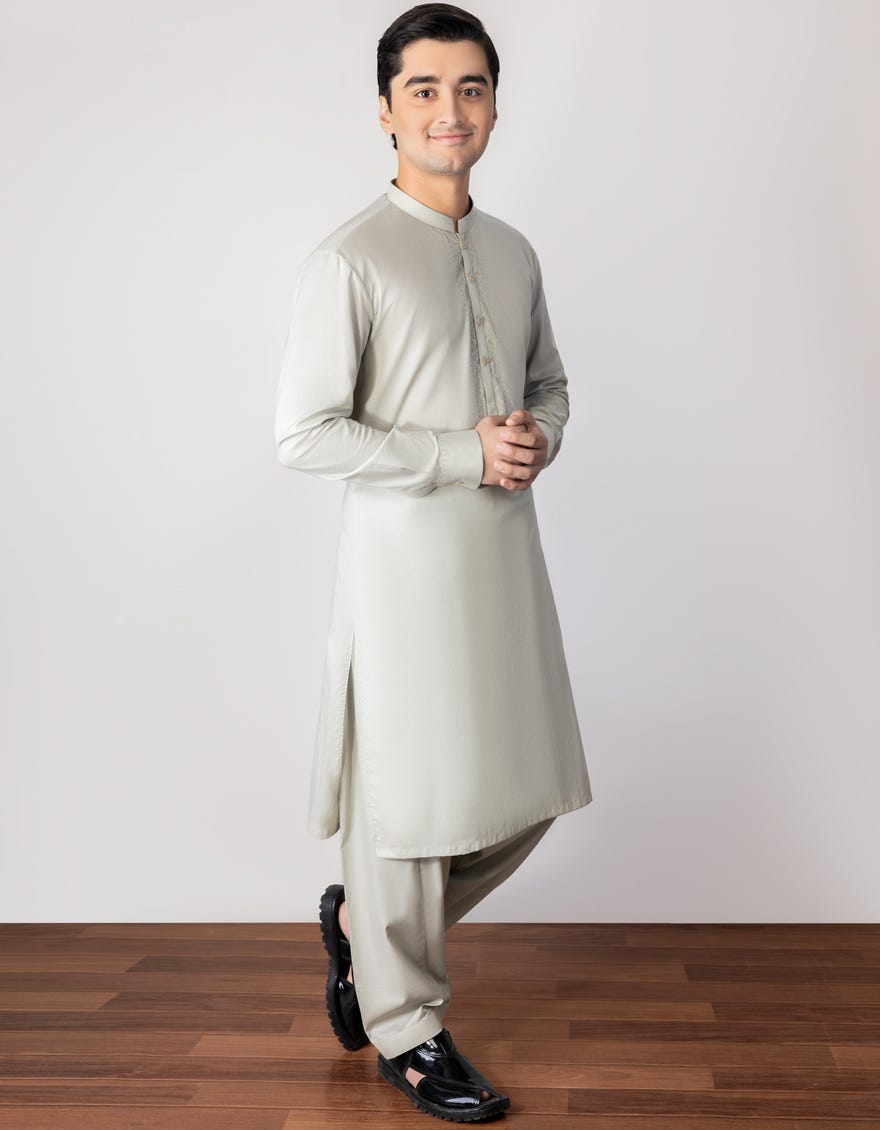 Jade Green Cotton Teen Boy's Kameez Shalwar | Jtks-S-34310
