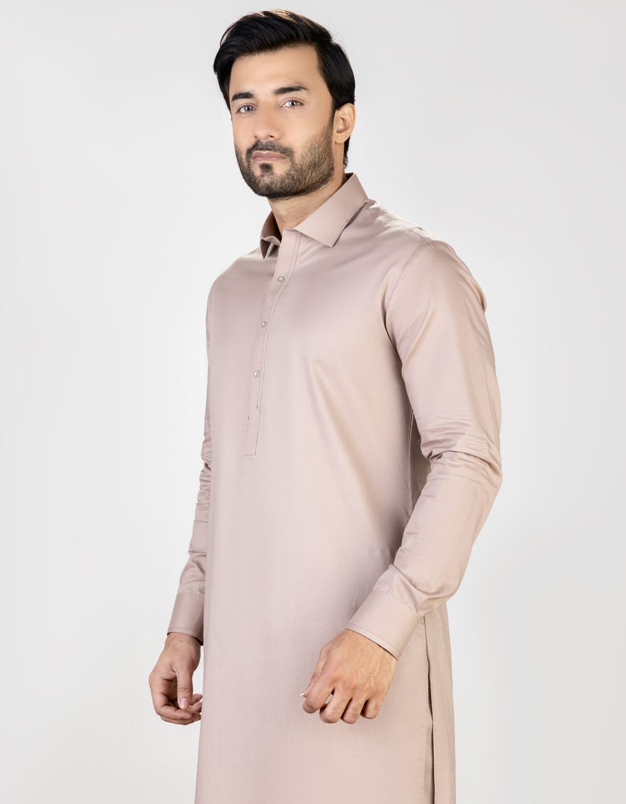 Tea Pink Cotton Men's Kameez Shalwar | Jjks-S-34365