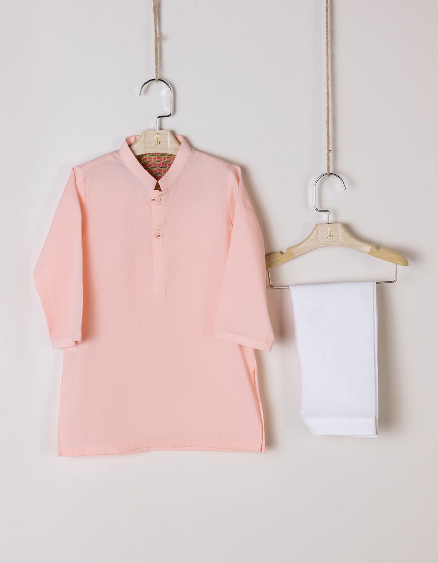Pastel Pink Cotton Kameez Shalwar | Jjiks-S-34396