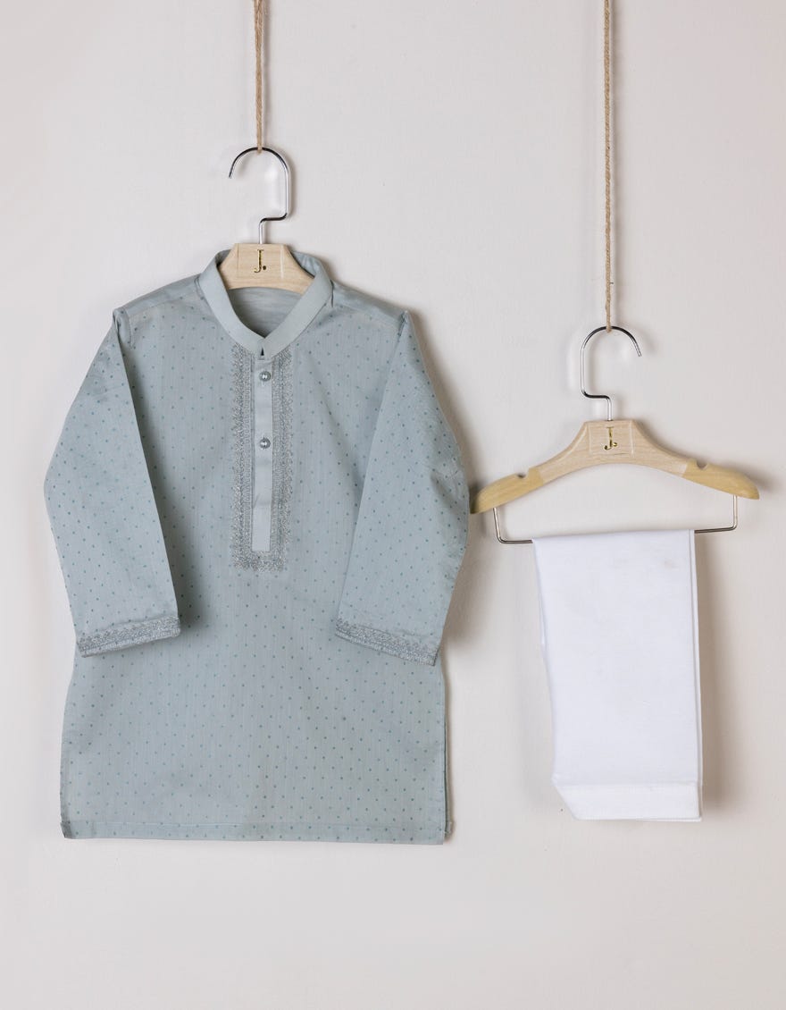 Mint Cotton Infant Kameez Shalwar | Jjiks-S-34402