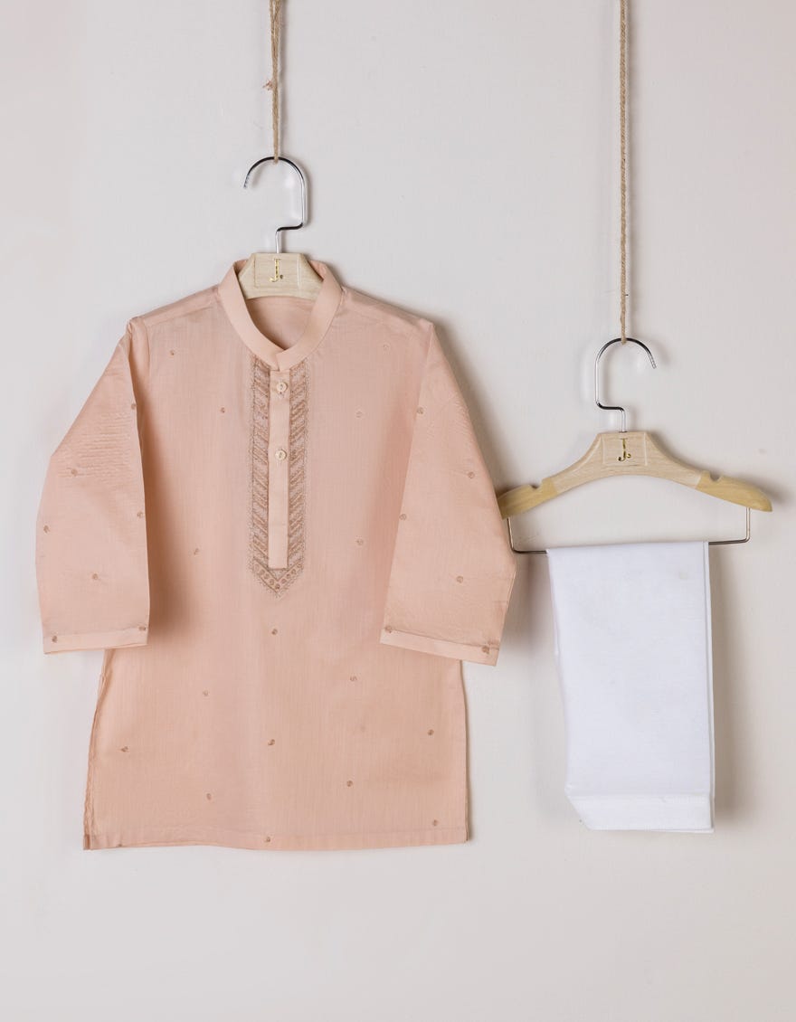 Light Coral Cotton Kameez Shalwar | Jjiks-S-34403