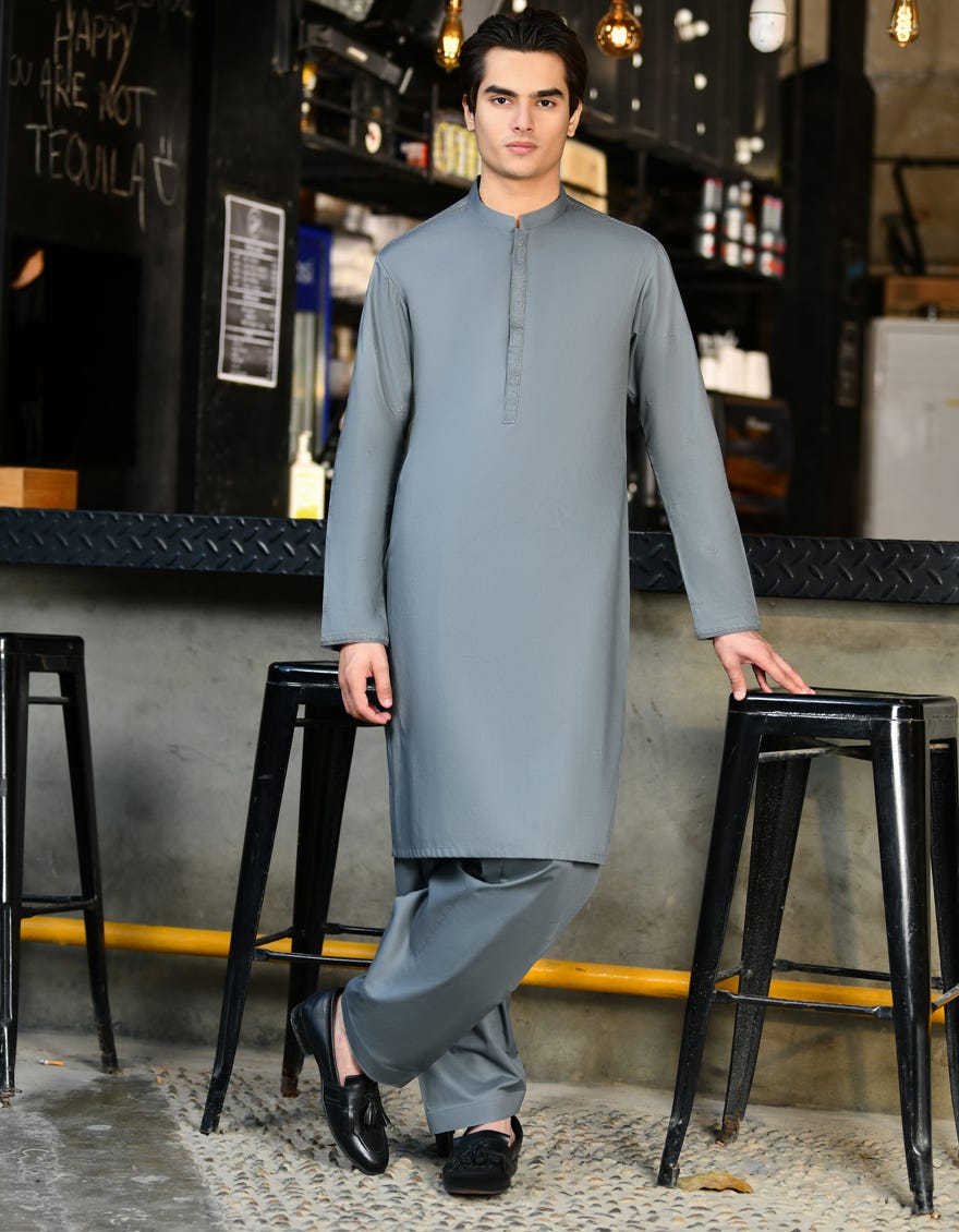 Green Smoke Cotton Teen Boy's Kameez Shalwar | Jtks-S-34419