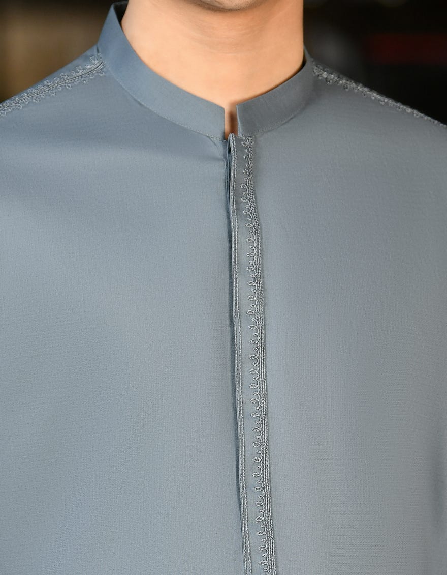 GREEN SMOKE COTTON KAMEEZ SHALWAR | JTKS-S-34419