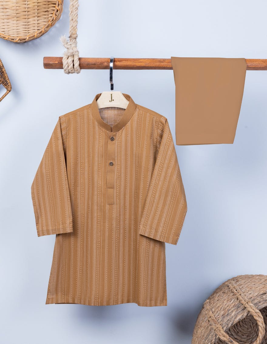 Rust Cotton Kameez Shalwar | Jjiks-W-34532