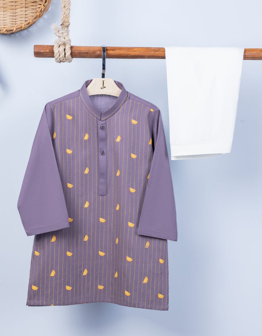 Mauve Cotton Kameez Shalwar | Jjiks-A-34540