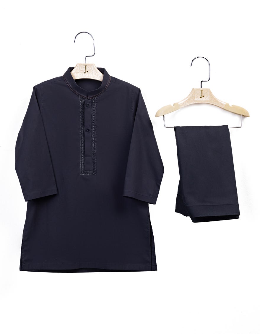 Black Cvc Kameez Shalwar | Jjiks-S-34555
